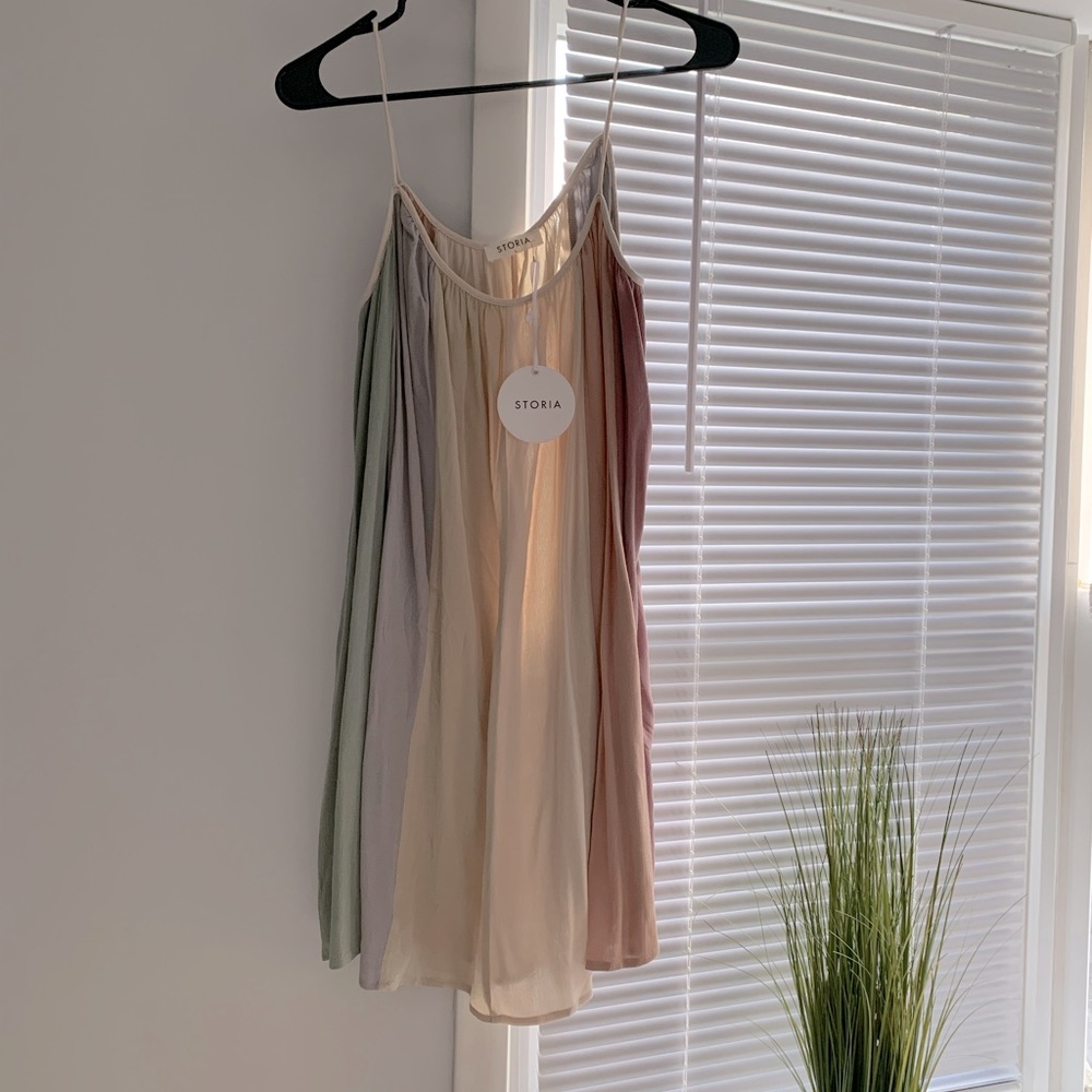 Storia Pastel Rainbow Mini Dress - Picture 2 of 2